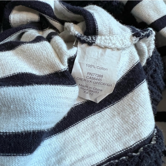J. Crew navy blue striped sweater medium - Picture 4 of 7